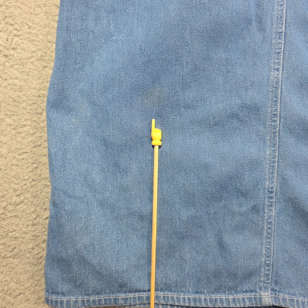 Vintage Erikas Casual Denim Mini Dress Medium Pockets 90s Summer - Picture 8 of 10